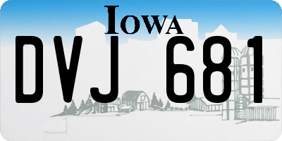 IA license plate DVJ681