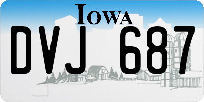 IA license plate DVJ687