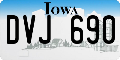 IA license plate DVJ690