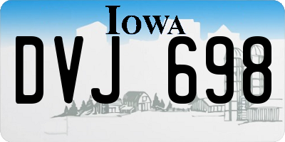 IA license plate DVJ698