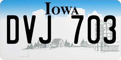 IA license plate DVJ703