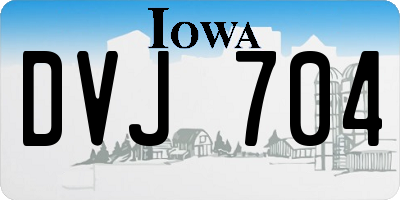 IA license plate DVJ704