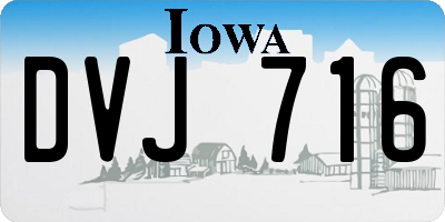 IA license plate DVJ716