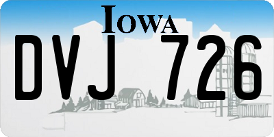 IA license plate DVJ726