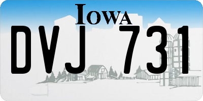 IA license plate DVJ731