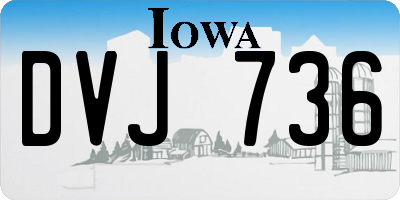 IA license plate DVJ736