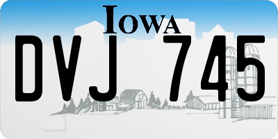 IA license plate DVJ745