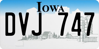 IA license plate DVJ747