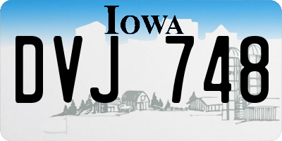 IA license plate DVJ748