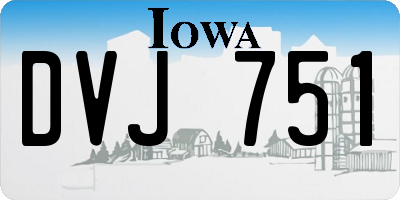 IA license plate DVJ751