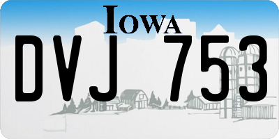 IA license plate DVJ753