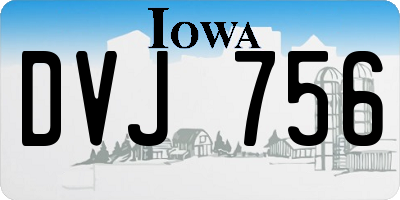 IA license plate DVJ756