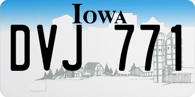 IA license plate DVJ771