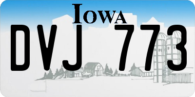 IA license plate DVJ773