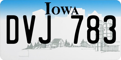 IA license plate DVJ783