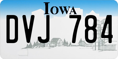IA license plate DVJ784