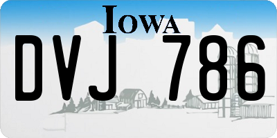 IA license plate DVJ786