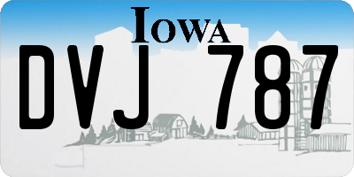IA license plate DVJ787