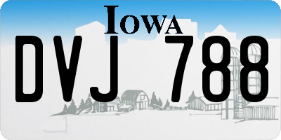 IA license plate DVJ788