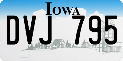 IA license plate DVJ795