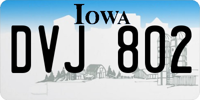 IA license plate DVJ802
