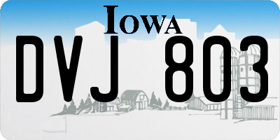 IA license plate DVJ803