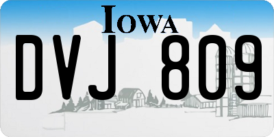 IA license plate DVJ809