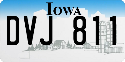 IA license plate DVJ811