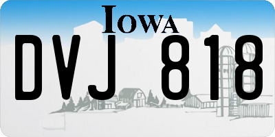 IA license plate DVJ818