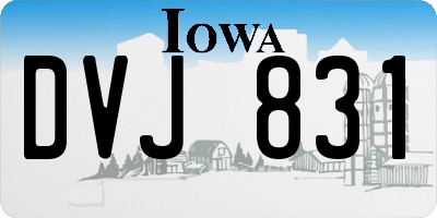 IA license plate DVJ831