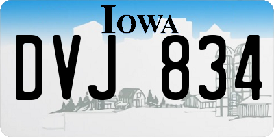 IA license plate DVJ834