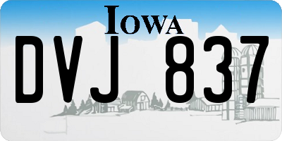 IA license plate DVJ837