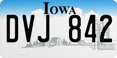 IA license plate DVJ842
