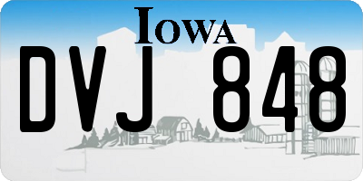 IA license plate DVJ848