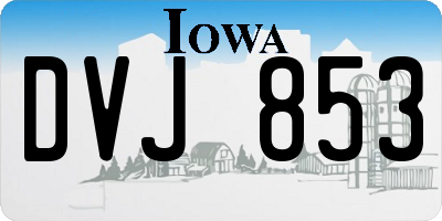 IA license plate DVJ853