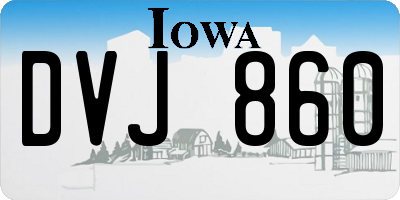 IA license plate DVJ860