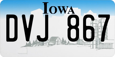 IA license plate DVJ867
