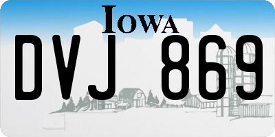 IA license plate DVJ869