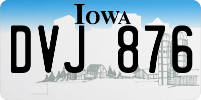 IA license plate DVJ876