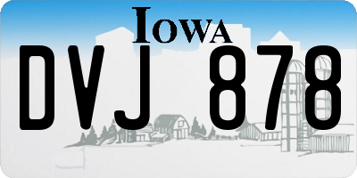 IA license plate DVJ878