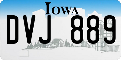 IA license plate DVJ889
