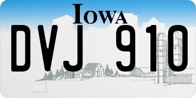 IA license plate DVJ910