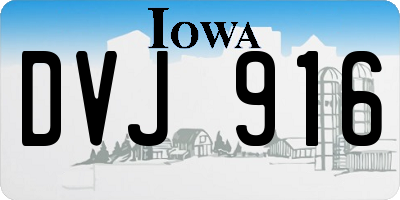 IA license plate DVJ916