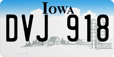 IA license plate DVJ918