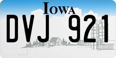 IA license plate DVJ921