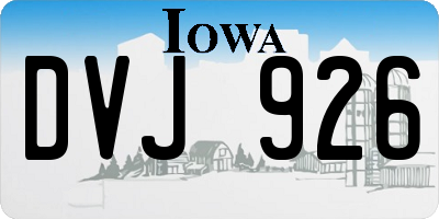 IA license plate DVJ926