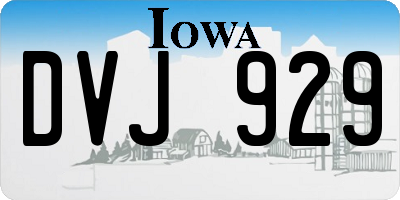 IA license plate DVJ929