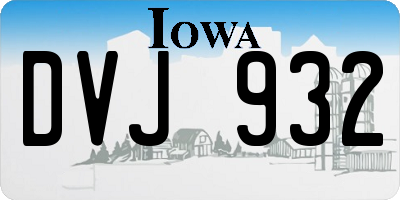 IA license plate DVJ932