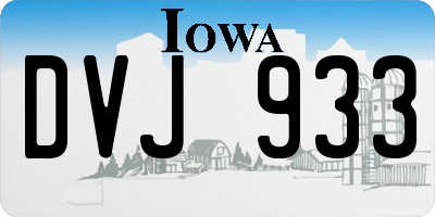 IA license plate DVJ933