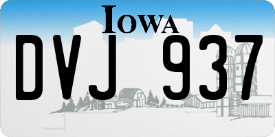 IA license plate DVJ937